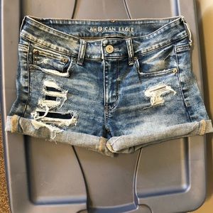 American Eagle midi jean shorts size 8. Next Level